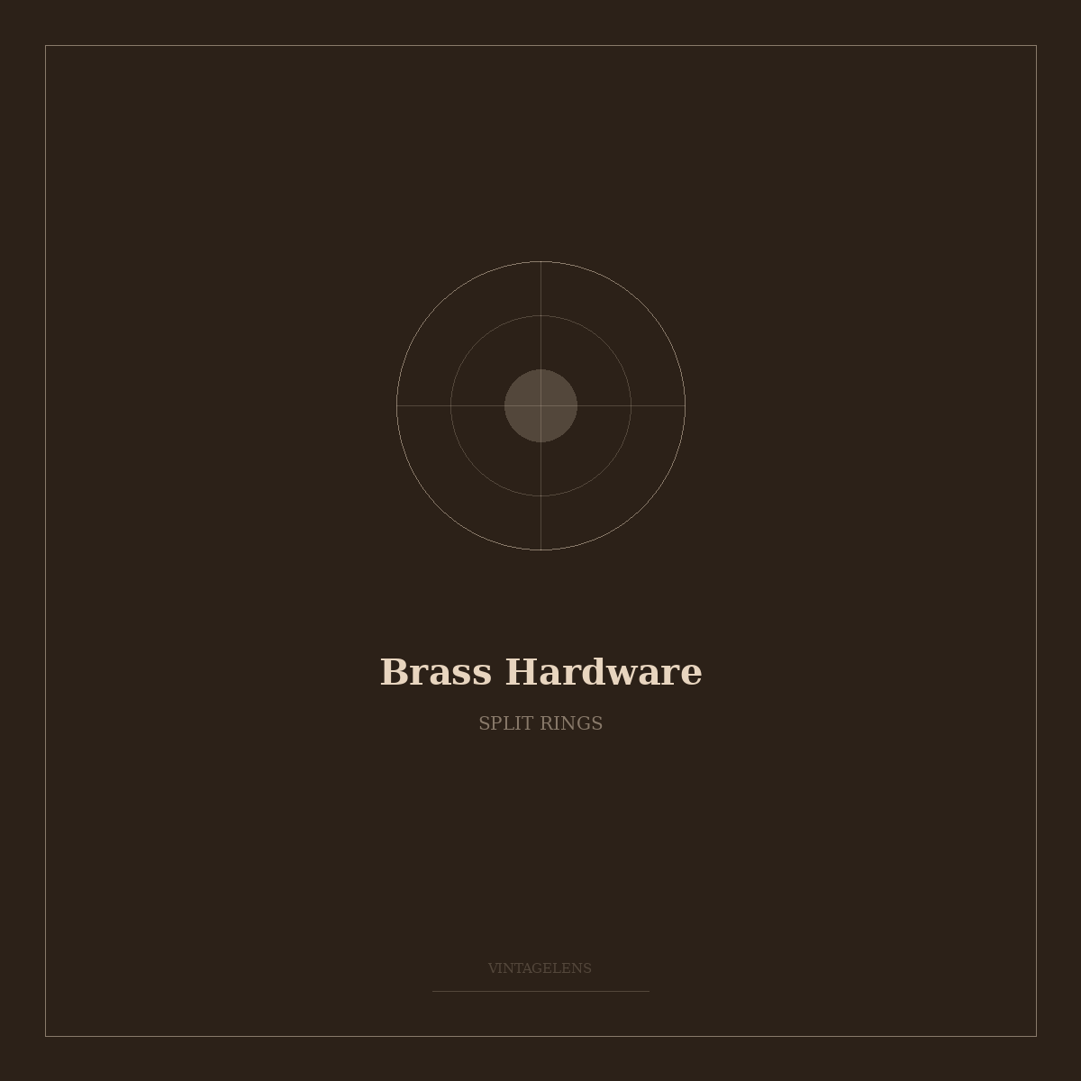 18mm solid brass split ring connector with leather protector tab