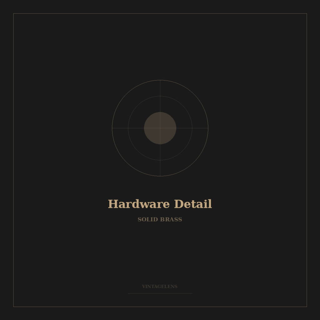 Solid brass hardware closeup