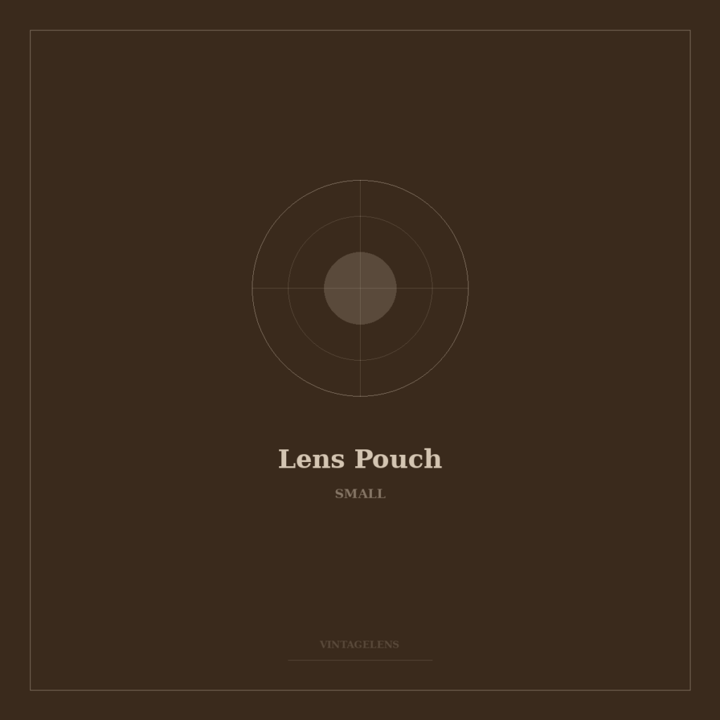 Artisan Leather Lens Pouch Small compact lens protection