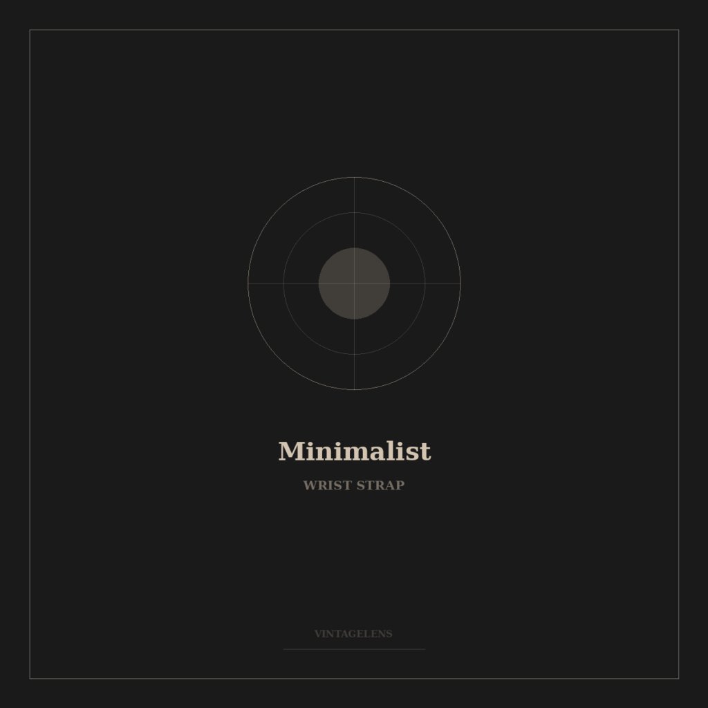 Minimalist Leather Wrist Strap for mirrorless cameras